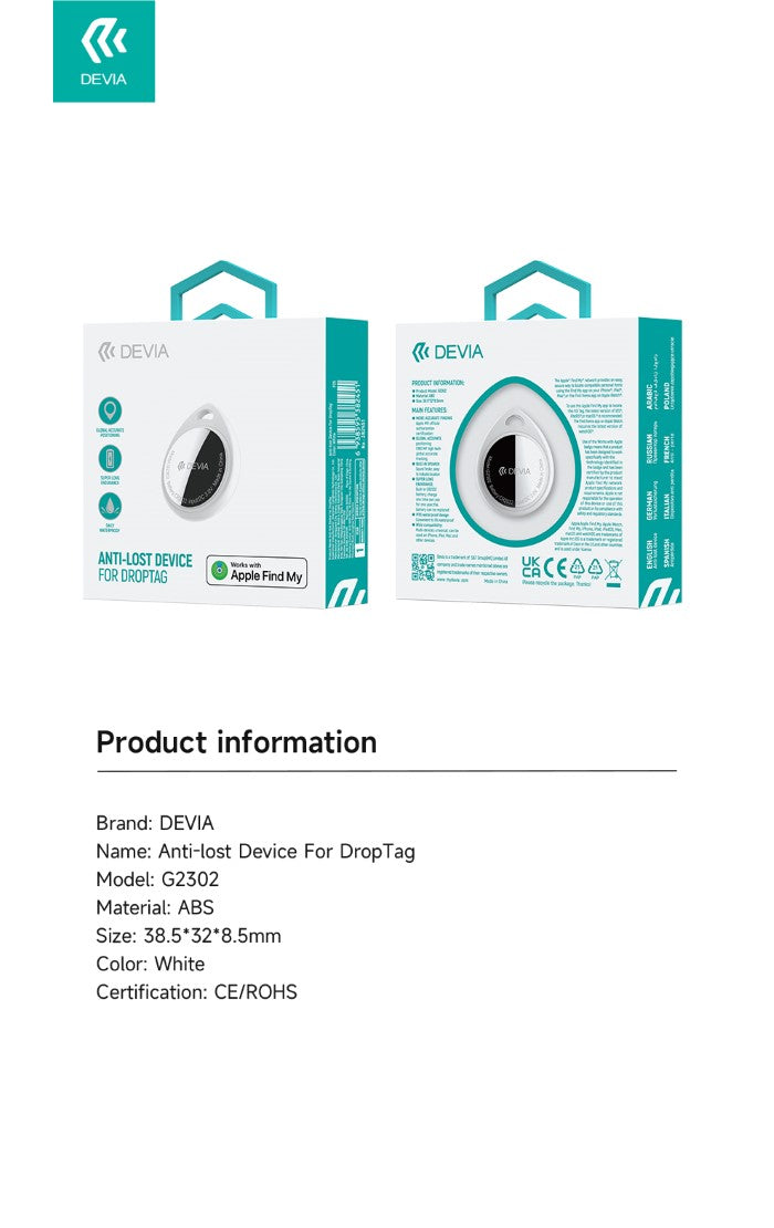 Devia- Find My DropTag