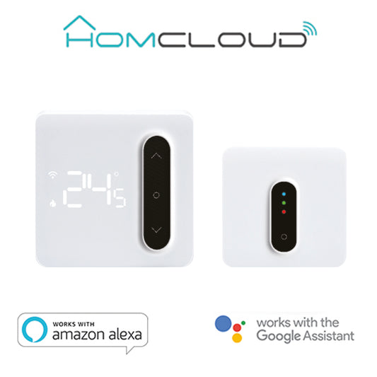 Homcloud - Cronotermostato digitale Smart Wi-Fi + ricevitore RF