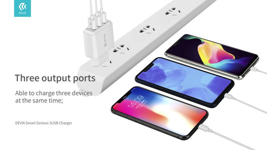 Devia - Alimentatore con tre uscite USB 3.4 Amper - DECG3460W