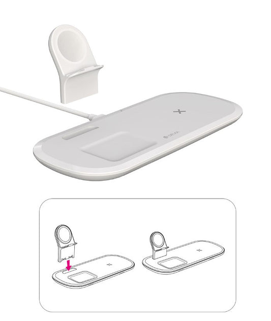 Devia - Caricatore Wireless QI Smartphone Watch e Airpod 15W - DECHGMA552W