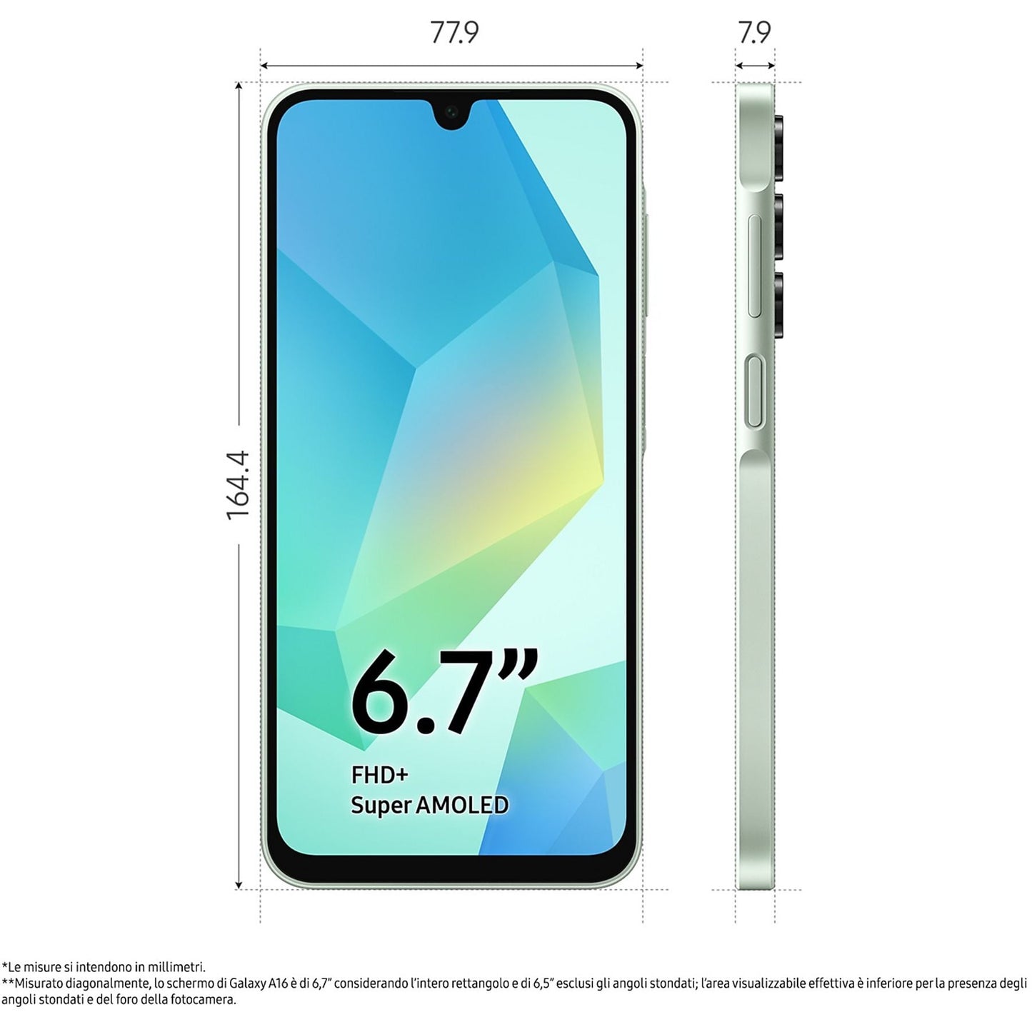 SAMSUNG Galaxy A16 4g 4/128GB Light Green Nuovo Sigillato