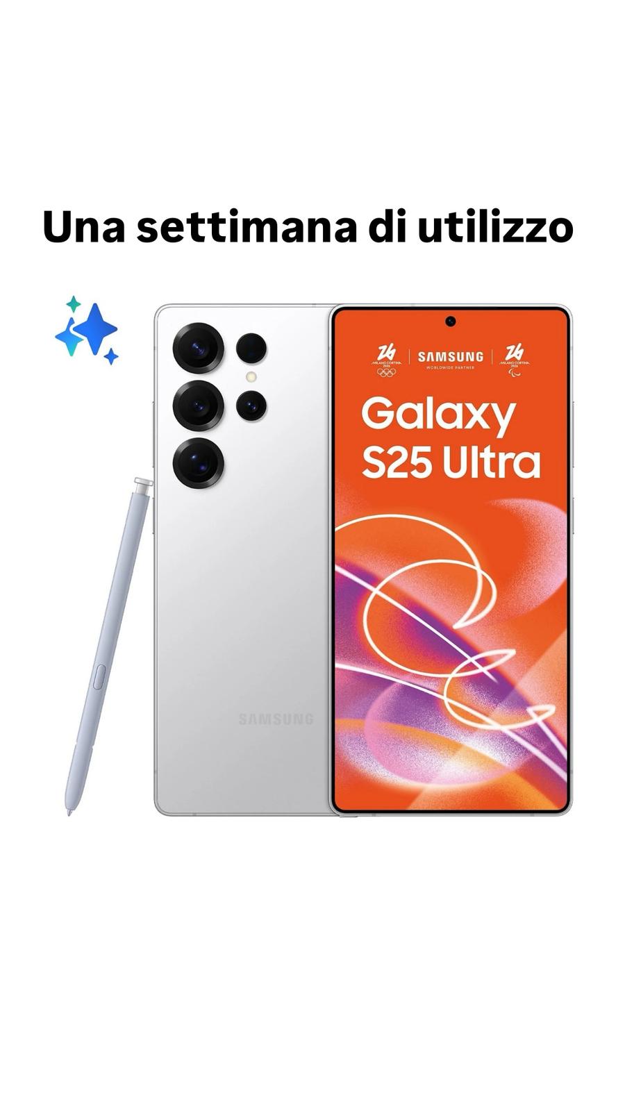 SAMSUNG S25 ULTRA 12GB RAM 512GB ROM ,6.7"5G AI TITANIUM GRAY USATO SOLO UNA SETTIMANA